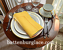 Lemon Chrome color Hemstitch Dinner Napkin. 18"x18"